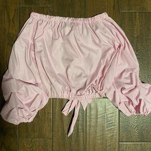 Off the shoulder crop top